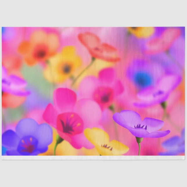 Vintage Elegant Modern Floral Tissue Paper (Front)