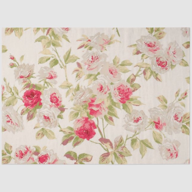 Vintage Elegant Modern Floral Tissue Paper (Front)