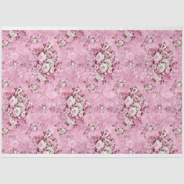 Vintage Elegant Modern Floral Tissue Paper (Front)