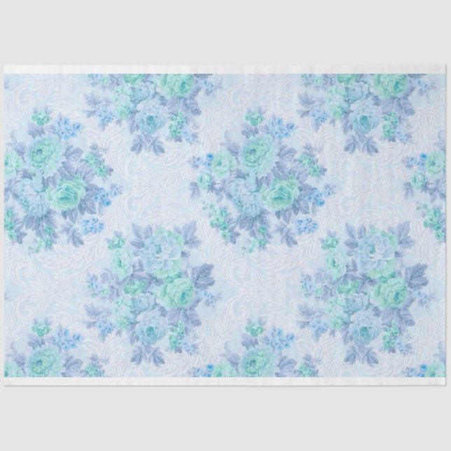 Vintage Elegant Modern Floral Tissue Paper (Front)