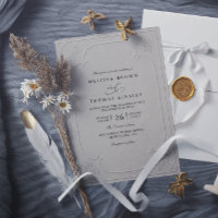 Vintage Elegant Ornate Embossing Modern Wedding