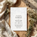 Vintage Elegant Ornate Embossing QR Code Wedding Invitation<br><div class="desc">Vintage Elegant Ornate Embossing QR Code Wedding</div>