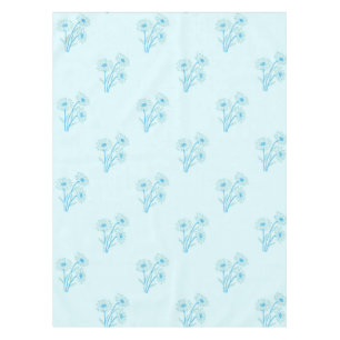 Vintage Elegant Pastel Blue Floral Pattern Spring Tablecloth