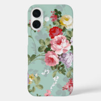 Vintage Elegant Pink Red Roses Pattern