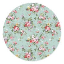 Vintage Elegant Pink Red Roses Pattern