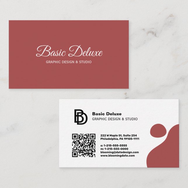 Vintage Elegant Retro – Modern  Business Card (Front/Back)