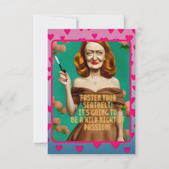 Vintage Elegant Script | Pretty Woman Funny Quote Card (Front)