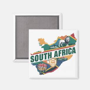 Vintage Elegant South Africa Travel Souvenir Magnet