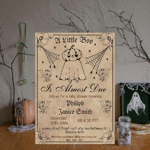 Vintage Elegant Spooky, Halloween Baby Shower Invitation