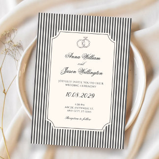 Vintage elegant wedding invitation