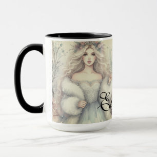 Vintage Elegant Winter Princess Fairytale  Mug
