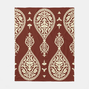 Vintage elements on a dark background fleece blanket