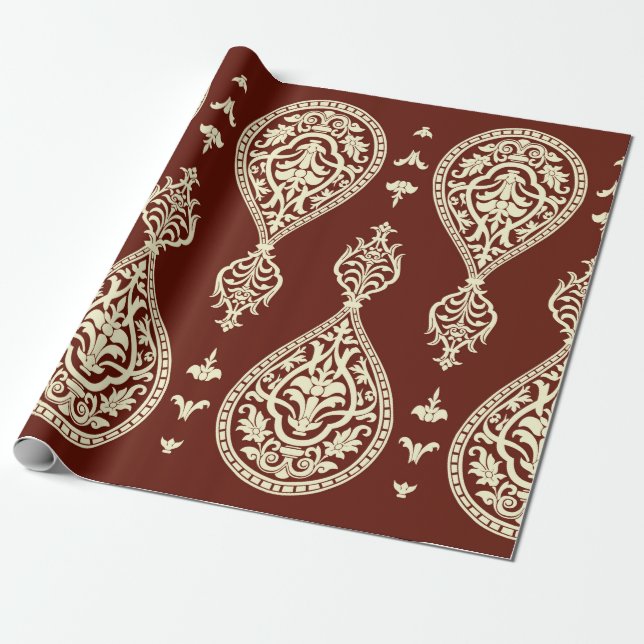 Vintage elements on a dark background wrapping paper (Unrolled)