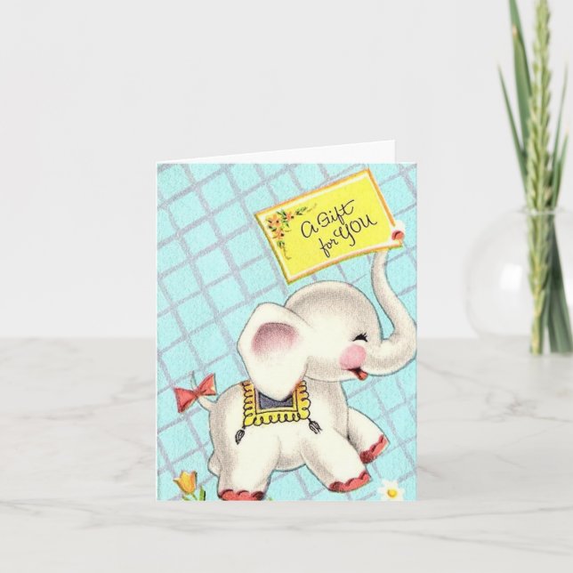Vintage Elephant Card (Front)