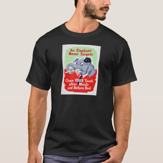Vintage Elephant Dentist Brush your Teeth T-Shirt