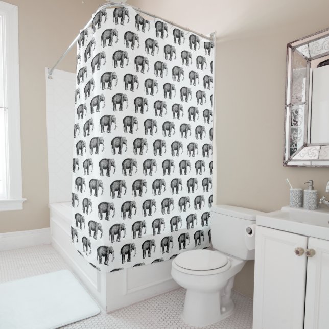 Vintage Elephant Drawing (In Situ)