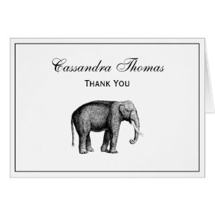 Vintage Elephant Drawing