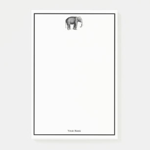 Vintage Elephant Drawing Post-it Notes