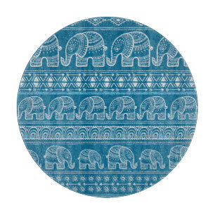 Vintage Elephant Frame Illustration Cutting Board
