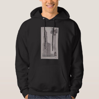 Vintage Elevator In A Skyscraper Illustrative Diag Hoodie
