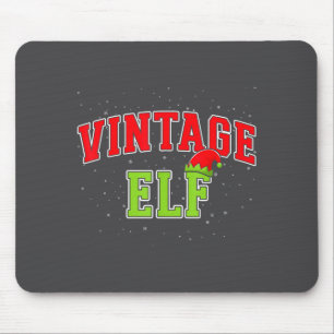 Vintage Elf Christmas Family Matching Group Xmas  Mouse Pad