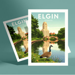 Vintage Elgin Illinois Postcard