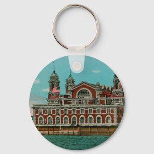 Vintage Ellis Island, New York City Keychain