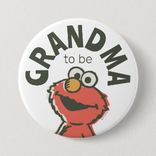 Vintage Elmo Baby Shower Grandma To Be 3 Inch Round Button