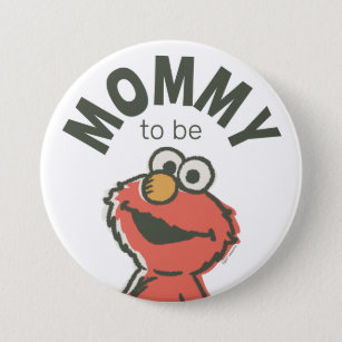 Vintage Elmo Baby Shower Mommy To Be 3 Inch Round Button