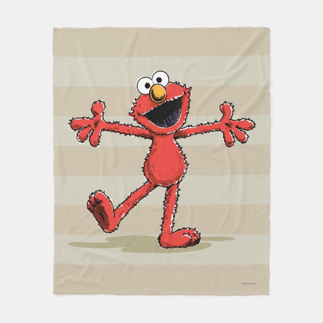 Vintage Elmo Fleece Blanket (Front)