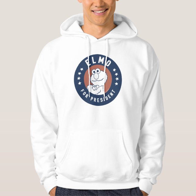 Vintage Elmo for President Badge Hoodie (Front)