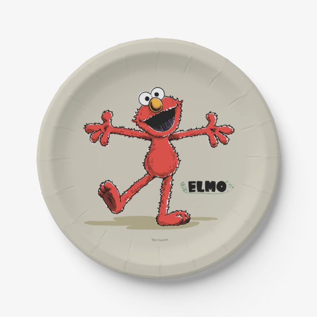 Vintage Elmo Paper Plate (Front)