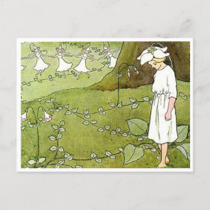 Vintage Elsa Beskow Fairy Ring Postcard