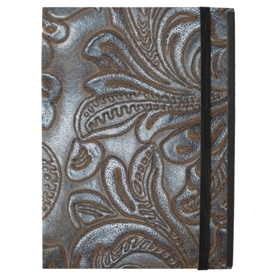 Vintage Embossed Brown Leather