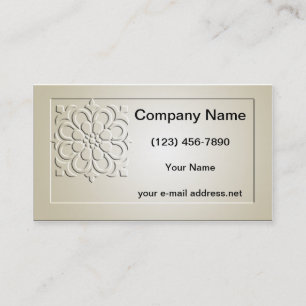 Vintage Embossed Floral Mandala Business Card