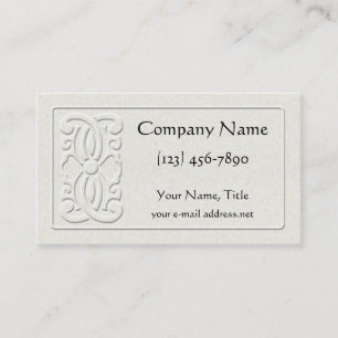 Vintage Embossed Floral Medieval Business Card