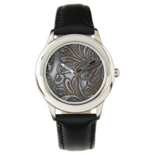 Vintage Embossed Leather Watch