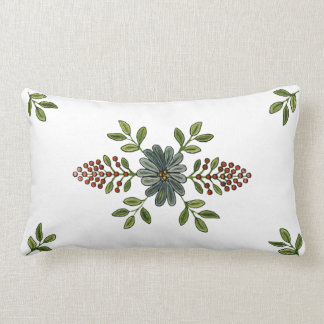 Vintage Embroidery Design Lumbar Pillow