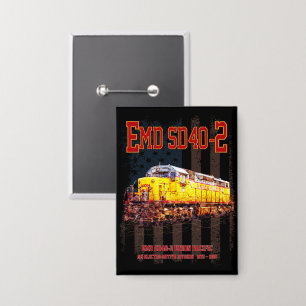 Vintage EMD SD40-2 Diesel Locomotive American flag