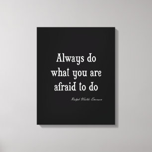 Vintage Emerson Inspirational Courage Quote Canvas Print
