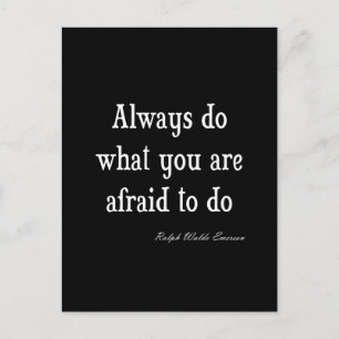 Vintage Emerson Inspirational Courage Quote Postcard