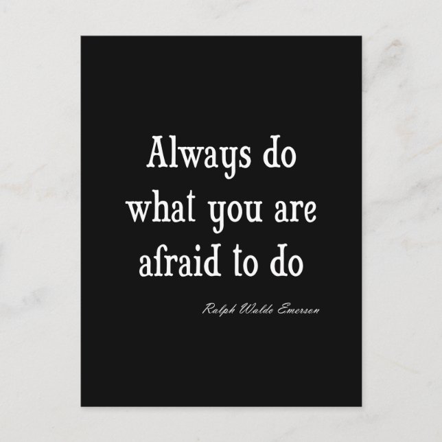 Vintage Emerson Inspirational Courage Quote Postcard (Front)
