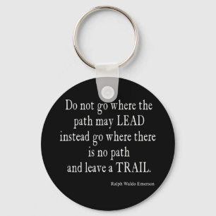 Vintage Emerson Inspirational Leadership Quote Keychain