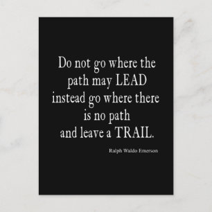 Vintage Emerson Inspirational Leadership Quote Postcard