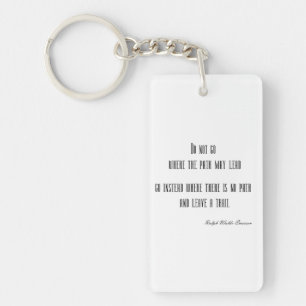 Vintage Emerson Inspirational Quote Customizable Keychain