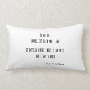 Vintage Emerson Inspirational Quote Customizable Lumbar Pillow