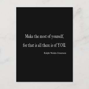 Vintage Emerson Inspirational Quote - Customizable Postcard