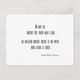 Vintage Emerson Inspirational Quote Customizable Postcard