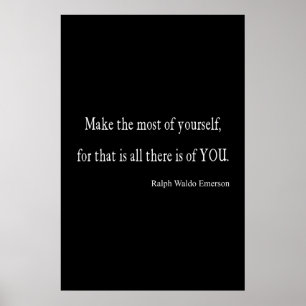 Vintage Emerson Inspirational Quote - Customizable Poster