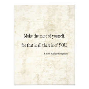 Vintage Emerson Inspirational Quote Photo Print